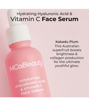 MCoBeauty Hydrating Hyaluronic Acid & Vitamin C Serum | Anti-Aging Vegan & Cruelty-Free | Boost Hydration & Brightness - International Shipping - Buy Online on GoSupps.com