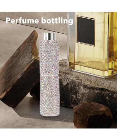 Rhinestone Perfume Atomizer | 10ml Refillable Bling Crystal Travel Perfume Bottle | Pocket Size Perfume Spray Dispensers | Outdoor Travel Dispensing Bottle for Cosmetic & Perfume Other Liquids White - Buy Online on GoSupps.com