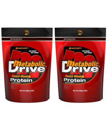 Metabolic Drive® Protein, Whey Isolate, Micellar Casein, Chocolate 2 lb (Pack of 2) Chocolate 2 Pound (Pack of 2)