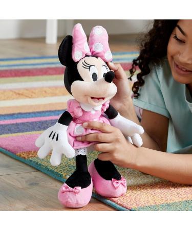 Disney Store Minnie Mouse 33cm Plush Toy in Pink Polka Dot Dress - Cuddly Character for All Ages - Buy Online on GoSupps.com