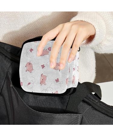 GIAPB Period Bag - Animal Pig Color Sanitary Napkin Storage & Makeup Pouch - Buy Online on GoSupps.com