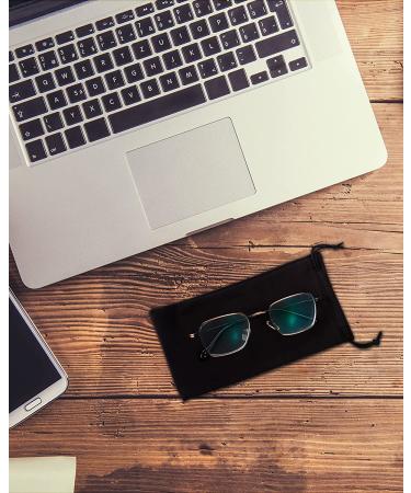 40 Pack Black Microfiber Glasses Sunglasses Case Pouch Bag with 2 Cleaning Cloths - Buy Online on GoSupps.com