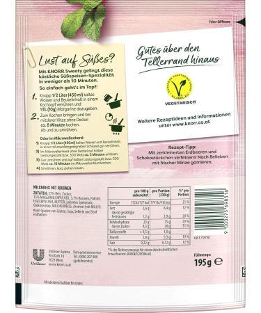 Buy Knorr Sweety Rice Pudding 7-Pack (2 Portions Each - 195g) | Delicious Dessert for International Shipping - Buy Online on GoSupps.com