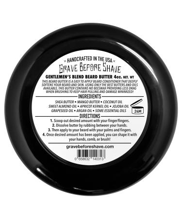 Grave Before Shave Gentlemen's Blend Beard Butter - Premium Beard Care for International Shipping - Buy Online on GoSupps.com