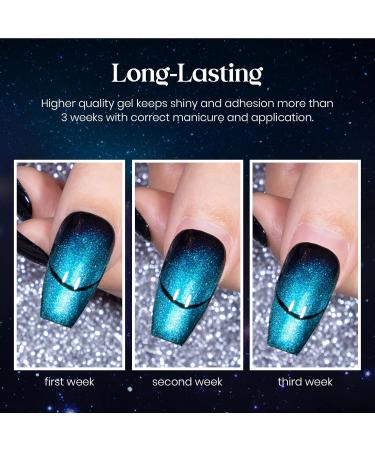 MIZHSE 8 Colors 9D Cat Eye Gel Nail Polish - Magnetic Gel Polish Kit | Galaxy Chameleon Effect for Stunning Nail Art | Soak Off Manicure & Perfect Gift for Ladies - Buy Online on GoSupps.com