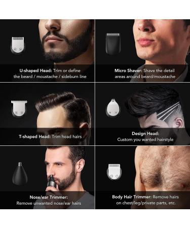 Professional Hair Clippers for Men | 5-in-1 Grooming Kit | Electric Trimmer for Beard Nose Ear & Eyebrows - Buy Online on GoSupps.com