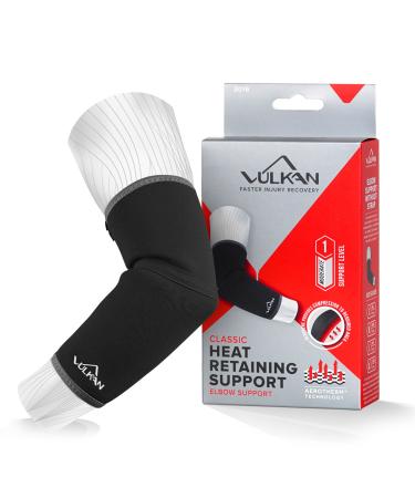 Vulkan Classic Elbow Support Tennis Elbow Sleeve Lightweight and Breathable Provides Compression and Support for Tendonitis Tennis Elbow and Golfer's Elbow Relieves Pain Large