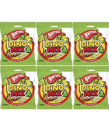 Barratt Dino Mix 100g Sweet Treats Kids Childrens Party Goody Bags Multi Value 6 Pack