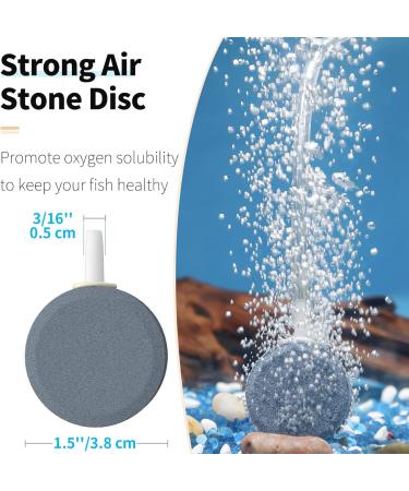 Pawfly Aquarium Air Hose Set | Standard Air Pump Accessories with Air Stone Suction Cups & Check Valve | 4/6mm 2m for Optimal Aquarium Ventilation - Buy Online on GoSupps.com