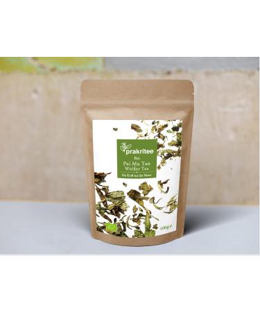 Bio pai mu tan white tea 100g white loose tea mild floral fine and aromatic sustainable and biodegraded hand picked Organic pai mu tan white tea de- ko-044 100 g (1 Pack)