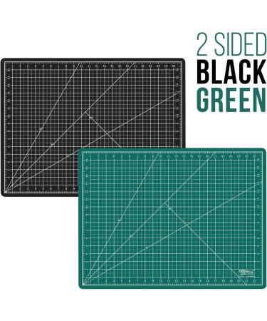 US Art Supply 18x24 Green/Black Self Healing Cutting Mat - Durable Non-Slip Design for Scrapbooking, Quilting, Sewing & Crafts - Buy Online on GoSupps.com