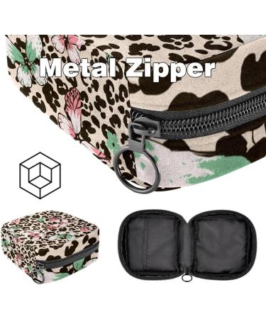 Butterfly Flower Leopard Print Portable Napkin Storage Bags for Women & Teens - Stylish Menstrual Cup & Nursing Holders - Buy Online on GoSupps.com