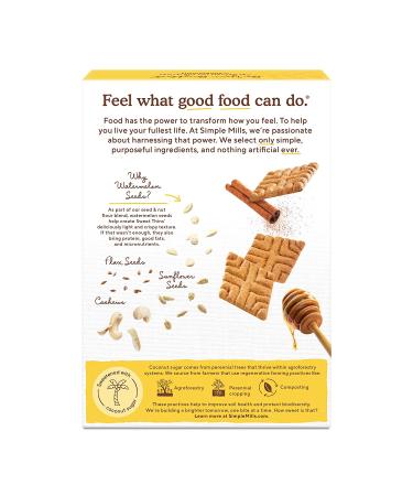 Simple Mills Sweet Thins Cookies 4.25 oz Pack of 6 - Nut & Seed Flour, Honey & Cinnamon, Gluten Free, Paleo Friendly, Healthy Snacks - Buy Online on GoSupps.com