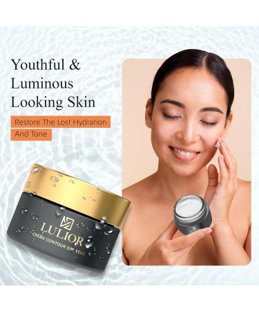 Eye Contour Cream | Vegan Anti-Aging Under Eye Cream for Dark Circles Puffiness & Wrinkles | Hydrating Hyaluronic Acid | 15 ml - Buy Online on GoSupps.com