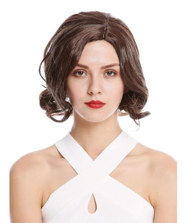 WIG ME UP YZF-4372-3/30 Women's Short Wavy Bob Wig - Dark Brown & Copper Highlights - International Shipping Available - Buy Online on GoSupps.com
