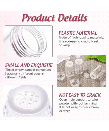 RAYNAG Set of 6 Mini Empty Loose Powder Bottles for Cosmetic Glitter & Eye Shadow - Travel-Friendly with Sifter and Lids - Buy Online on GoSupps.com