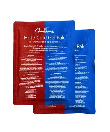 Hot or Cold Gel Pack - Set of 2 XL Ice & Heating Packs (8x11) - Large Reusable Paks for Warm & Cold Compress Treating Injuries Physical Therapy - Keeps Food at Desired Temperature Warm or Cold