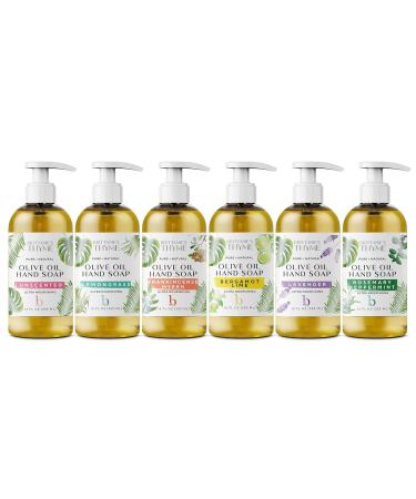 Brittanie's Thyme Organic Natural Hand Soap - Vegan Castile Soap with Olive Oil & Essential Oils (Bergamot Lavender Lemongrass) | Gluten Free International Shipping - Buy Online on GoSupps.com
