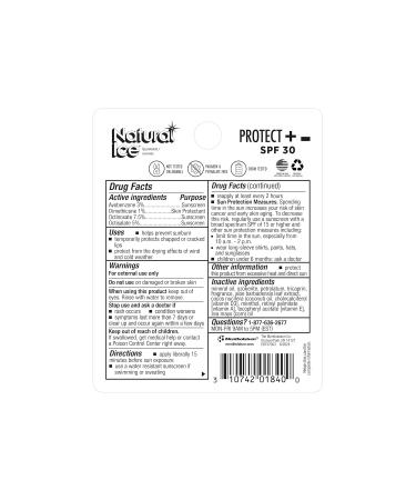 Mentholatum Natural Ice Protect+ Broad Spectrum SPF 30 Medicated Lip Balm 0.15 Ounce (Pack of 5) - Buy Online on GoSupps.com