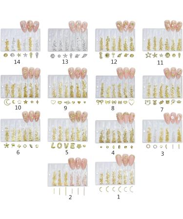 FEIlei 3D Nail Charms Heart Nail Art Studs Nail Jewelry for DIY Crafts Nail Art Decor - Buy Online on GoSupps.com