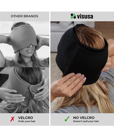 Ice Cap for Migraines - Gel Head Wrap with Hot/Cold Therapy for Headache Relief | Ideal for Sinus & Puffy Eyes | Compressed Therapy, Comfortable Form-Fitting Design - Black - Buy Online on GoSupps.com