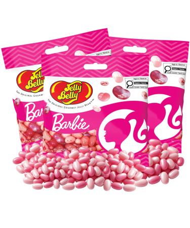 Jelly Belly Barbie Jelly Beans 80g Bag (Pack of 3) - Gum Strawberry Cheesecake Jewel Very Cherry Cotton Candy and Strawberry Boba Milk Tea Fun Portable and Perfect for Gifting or Enjoying On-the-Go 80g (Pack of 3)