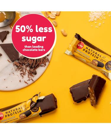 Vive Vegan Protein Bar | Plant Based High Protein Snack with Natural Sugar | Salted Caramel Flavor | Dairy & Gluten Free | 12 Count Pack - Buy Online on GoSupps.com