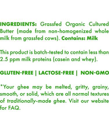 Pure Indian Foods Grassfed Organic Cultured Ghee 14 oz - Pasture Raised, Lactose-Free, Gluten-Free, Non-GMO, Paleo, Keto-Friendly - Batch Tested for Casein and Whey - 1 Pack - Buy Online on GoSupps.com
