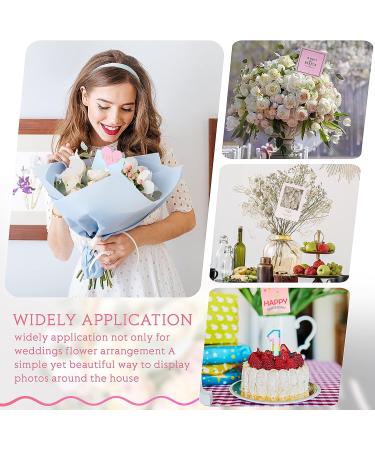 100 Plastic Floral Picks - Heart Shape Flower Place Card Holder for Wedding & Party Decor - Buy Online on GoSupps.com