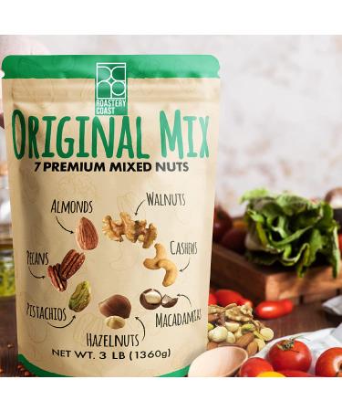Roastery Coast Daily Nuts Healthy Mix Bulk | 3 LB Pouch | Assorted Nut Snack Mix - Original Blend - Buy Online on GoSupps.com