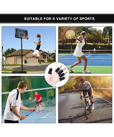 30pc TSHAOUN Finger Splint Protectors - Thumb/Trigger Brace Support for Pain Relief & Arthritis - Breathable Elastic Compression Sleeves for Sports & Typing - Black - Buy Online on GoSupps.com