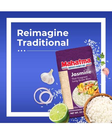 Mahatma Jasmine Rice 32-Ounce Bag - Fragrant Thai, Indian, or Cambodian Rice for Stovetop or Microwave - Buy Online on GoSupps.com