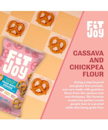 FitJoy Gluten-Free Pretzels White Cheddar Twists 4.5 oz (6 Pack) - Made in USA, Grain-Free & Nut-Free, Non-GMO, Vegan Certified - Buy Online on GoSupps.com
