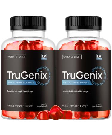 (2 Pack) TruGenix Gummies TruGenix Gummies for Men Official TruGenix Gummies Advanced Formula TruGenix ACV Gummies TruGenix Support Supplement Gummies Premium Formula 120 Gummies for 2 Months