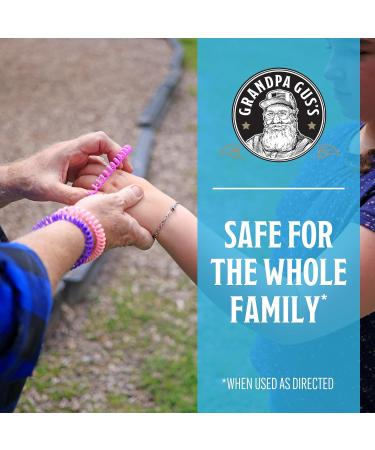 Grandpa Gus's Natural Mosquito Repellent Bracelets - DEET-Free 300 Hours Protection 12 Assorted Colors for Summer Outdoor & Camping Essentials - Buy Online on GoSupps.com
