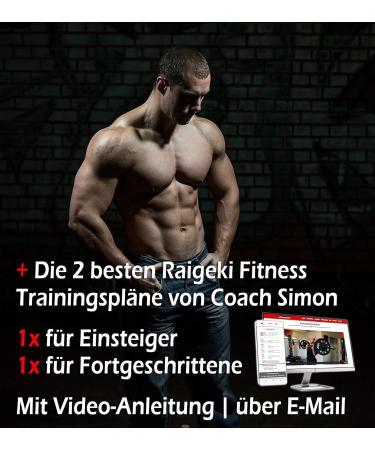 Raigeki Fitness Wrist Bandages 2 Set - Extra Strong Hold for Strength Training Unisex Black Wrist Wraps + Training Plans - Buy Online on GoSupps.com