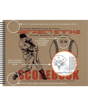 Perfect Strike Baseball Scorebook with Rules and Scoring Instructions - Heavy Duty Scorekeeping Book for Baseball and Softball - Buy Online on GoSupps.com