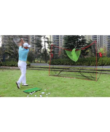Golf Net with Mat - 10x7ft Hitting Net & Turf for Backyard Practice | Golf Driving Range Target - Buy Online on GoSupps.com