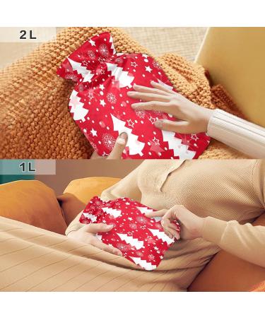 Buy KCLDECI 2L Hot Water Bottle with Christmas Trees Cover - Perfect for Pain Relief Foot Warmer & Heat Therapy - Buy Online on GoSupps.com