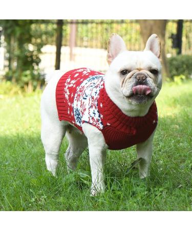 Christmas Dog Sweater - Warm XL Winter Knitting with Snowflake & Reindeer Design | Perfect Holiday Gift for Your Pet - Buy Online on GoSupps.com