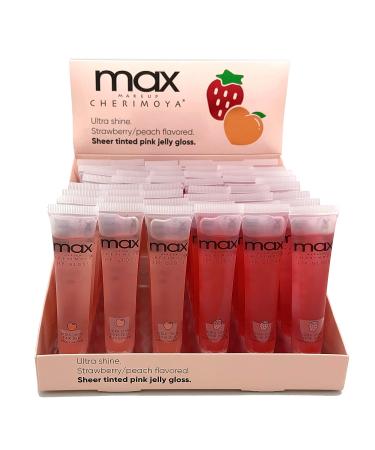 Max Makeup Cherimoya Clear Lip Polish Bulk - Clear Peach Strawberry | Long-lasting Lip Gloss for a Flawless Finish - Buy Online on GoSupps.com