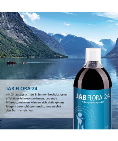 JAB Biopharma Flora 24 - Vegan Probiotic with 24 Strains - High Dosage 1L - International Shipping Available - Buy Online on GoSupps.com