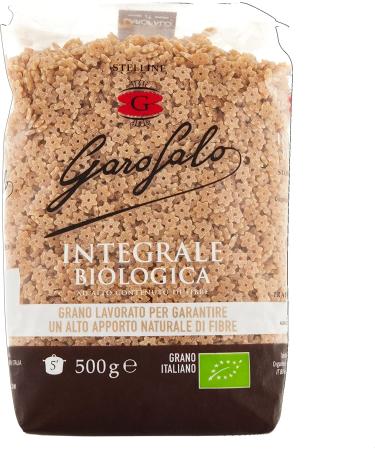 Italian Gourmet E.R. Garofalo Pasta Integral Stelline Organic Products 500 g + Polpa Italian Gourmet 400 g Pack of 10