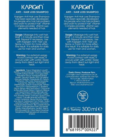 McG Kapigen Hair Growth Shampoo for Men and Women | No Side Effects | Manual Hair Loss Treatment with Procapil and Biotin | 300ml - Buy Online on GoSupps.com