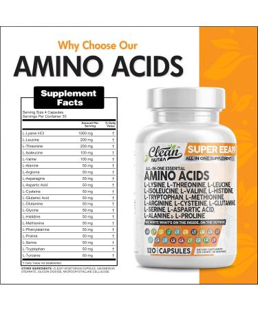 Premium Amino Acids Supplement - L-Lysine L-Threonine L-Leucine & More | International Shipping - Buy Online on GoSupps.com