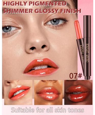 Hydrating Shimmer Lipstick & Moisturizing Jelly Lip Gloss | High Shine Tinted Lip Balm & Plumping Lip Stain - Long Lasting Makeup Gift for Women - Buy Online on GoSupps.com