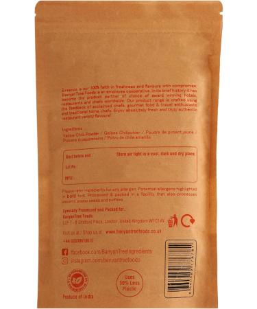 BanyanTree Foods Kashmiri Yellow Chilli Powder (Hot) 200g - All Natural Indian Origin - Buy Online on GoSupps.com