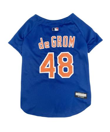 Pets First MLB Jacob deGrom Jersey for Dogs & Cats, X-Large. MLBPA Jacob Anthony deGrom The deGrominator Pet Jersey for The New York Mets Baseball Fans (JD-4006-XL) X-Large Team color