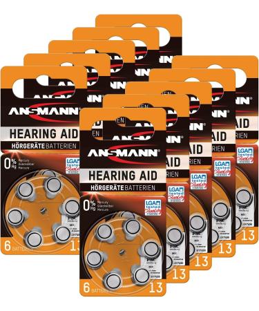 ANSMANN Hearing Aid Batteries Pack of 60 Cells Size 13 Orange Zinc Air Hearing-Aid Hearing Aids Sound Amplifier - 1.45V Mercury Free & Hearing Aid Batteries Pack of 60 Size 312 Brown Pack of 60 + Hearing Aid Batteries Size 312 - Buy Online on GoSupps.com