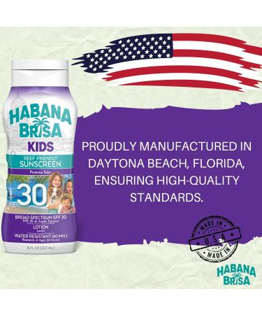 Reef Friendly Kids Sunscreen SPF 30 | UVA/UVB Protection Vegan Non-GMO Water Resistant - 8 FL OZ - Buy Online on GoSupps.com